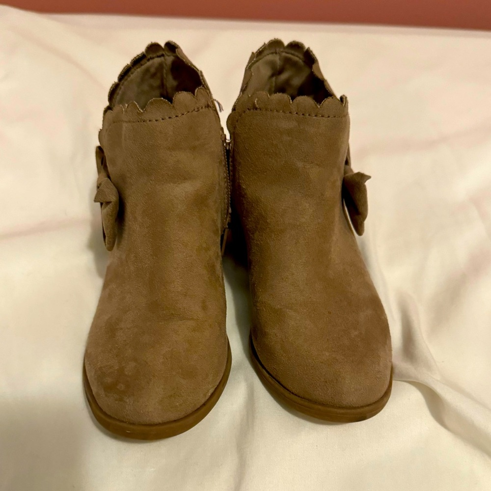 Girls SO Size 13 Booties, Brown/Tan